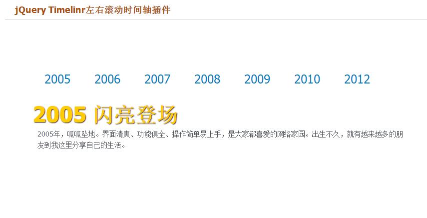 Timelinr左右滚动时间轴-jQuery插件-A8源码网