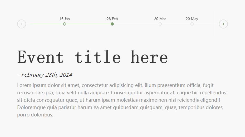 jQuery插件-CSS3+html5水平时间轴插件-A8源码网