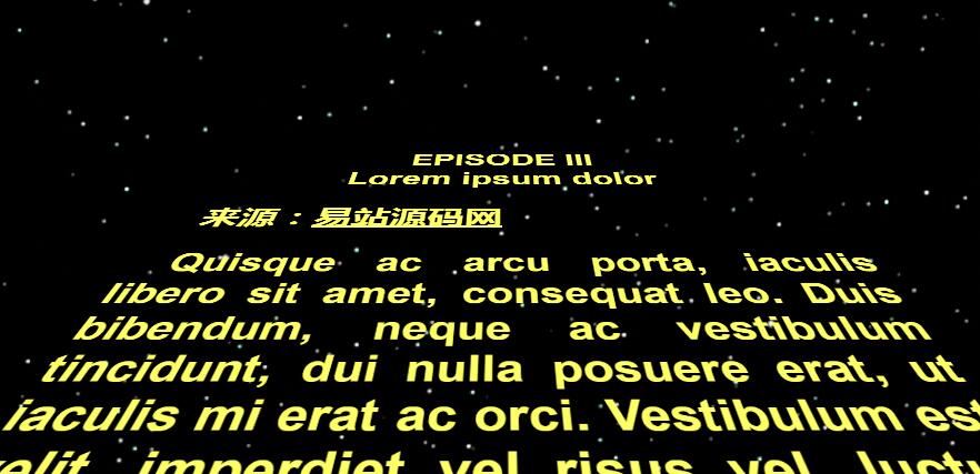 图片[1]-jQuery插件-CSS3仿星球大战3D字幕引导特效源码-A8源码网