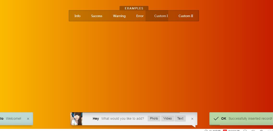 jQuery插件-CSS3动画响应式消息通知插件-A8源码网