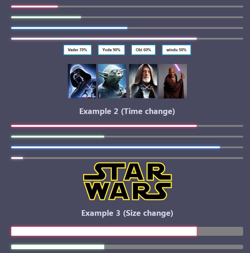 jQuery仿造星球大战激光剑效果源码水平进度条代码-A8源码网