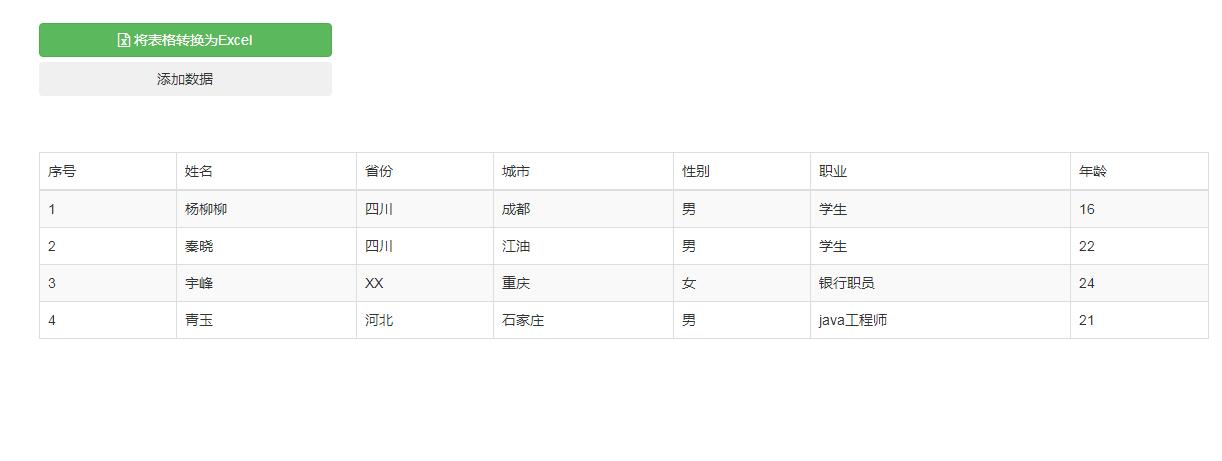 jQuery将网页表格转换为excel文件导出代码-A8源码网