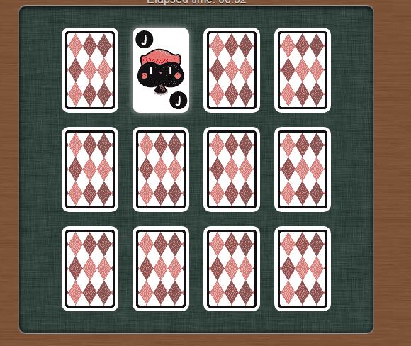 jQuery插件扑克牌翻牌配对消除游戏源码-A8源码网