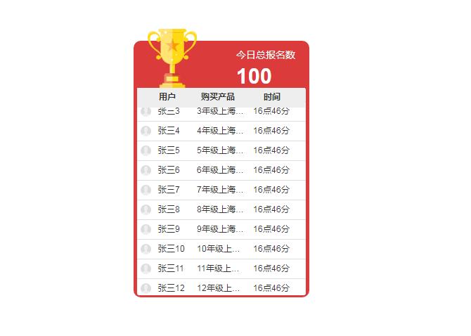 jQuery排名文字无缝循环向上滚动代码-A8源码网