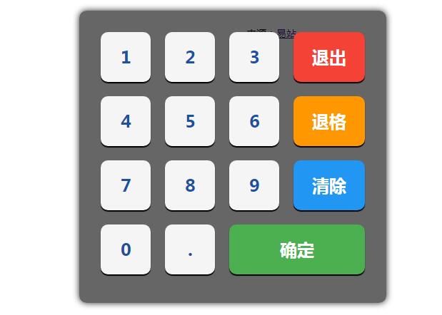 jQuery虚拟数字键盘插件-A8源码网