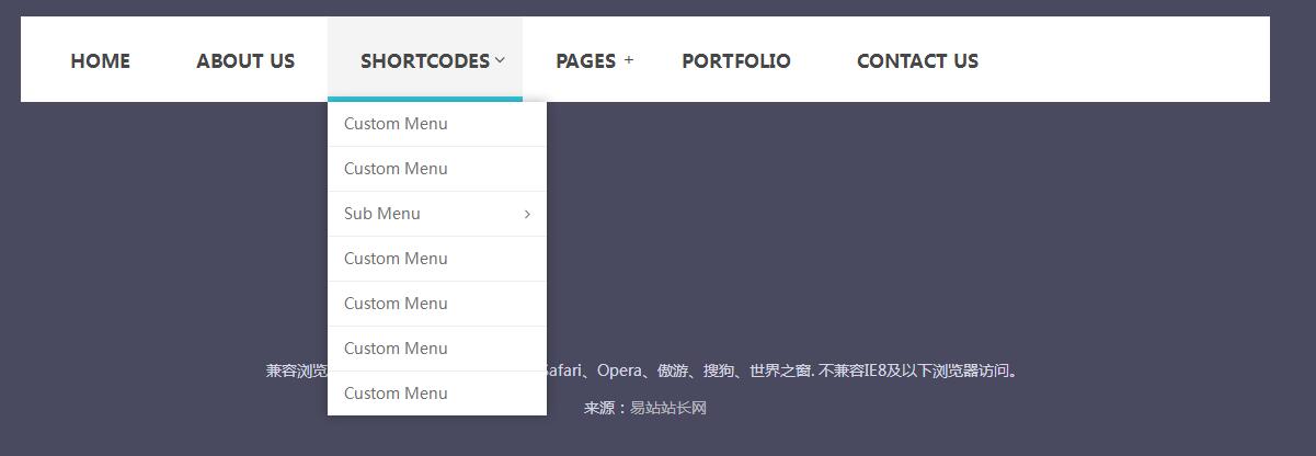 bootstrap兼容电脑手机端多级导航菜单源码特效源码-A8源码网