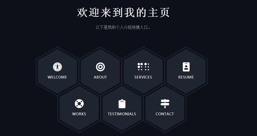 css3+bootstrap蜂窝式图标导航菜单源码-A8源码网