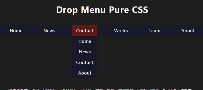 CSS3鼠标悬停动画下拉导航菜单源码-A8源码网