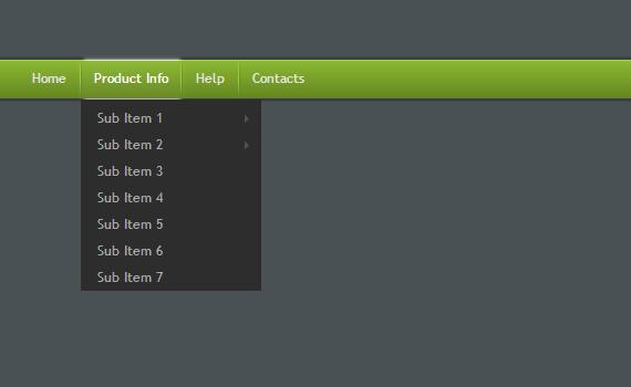 jquery黄绿色动感导航菜单源码代码-A8源码网