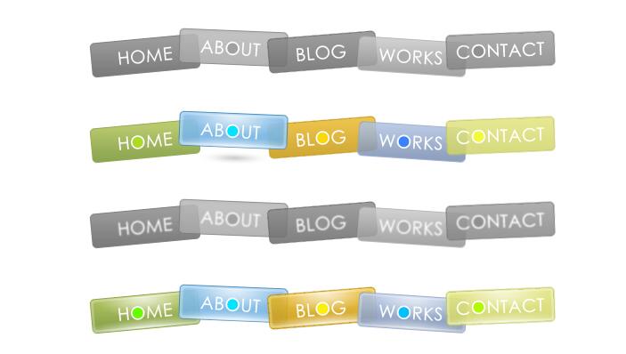 不规则形状排列的css菜单导航源码-A8源码网