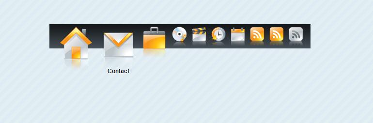 仿苹果系统电脑桌面的导航条放大镜特效源码-A8源码网