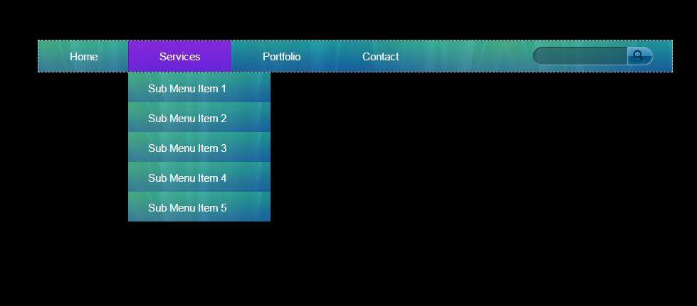 漂亮的jquery UI 渐变二级下拉导航菜单源码-A8源码网