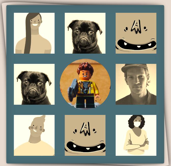 九宫格相册图片源码-鼠标悬停显示圆圈特效源码-A8源码网