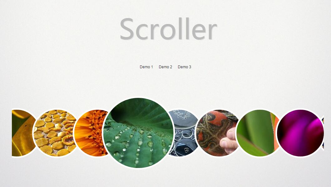 鼠标放上去显示圆形图片画轴相册源码-A8源码网