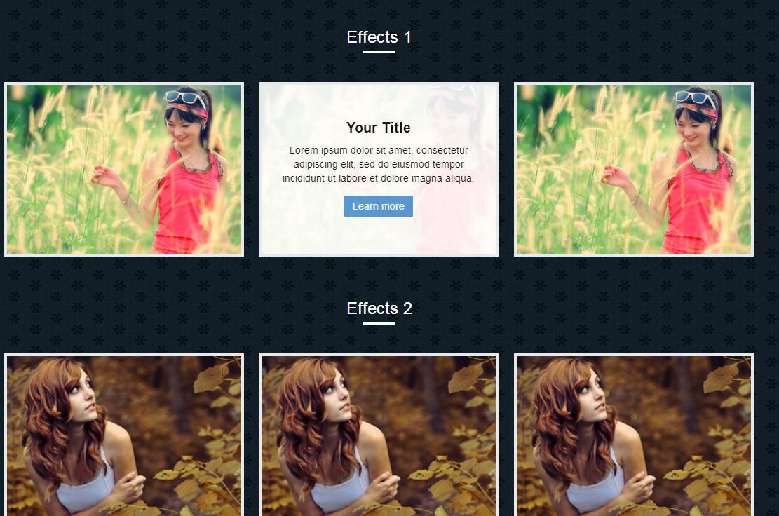8款CSS3鼠标滑过图片显示文字动画效果源码-A8源码网