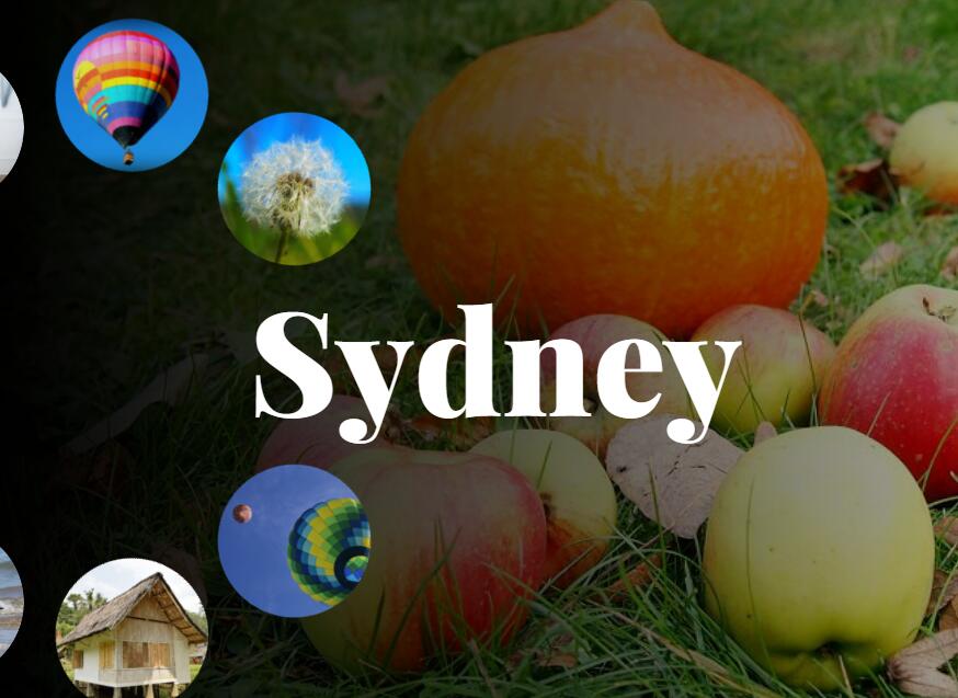 html5圆形缩略图导航全屏图片切换特效源码-A8源码网