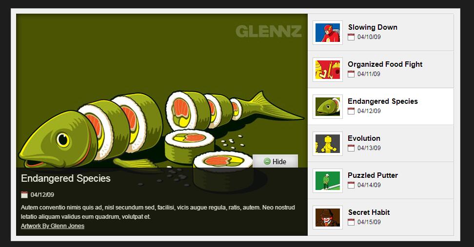 jquery+css实现简约版焦点图切换效果源码-A8源码网