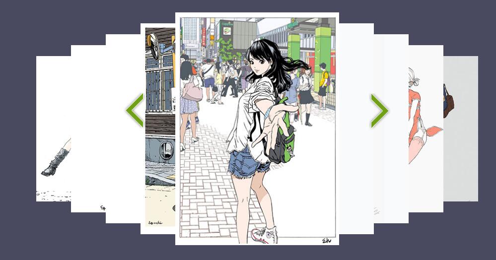 jQuery图片堆叠左右切换特效源码-A8源码网