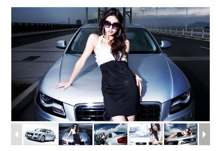 jquery小图片左右滚动点击小图切换显示大图-A8源码网