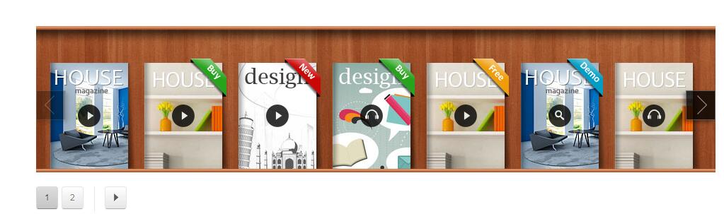 jquery模拟书架左右切换图片幻灯片特效源码-A8源码网