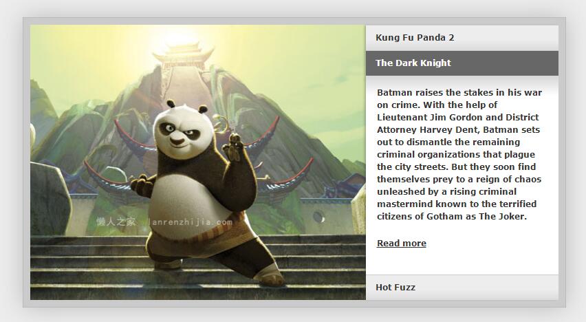 jquery自动播放幻灯片+手风琴切换效果源码-A8源码网