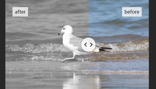 JS拖动滑块对比图片处理前后效果源码代码-A8源码网