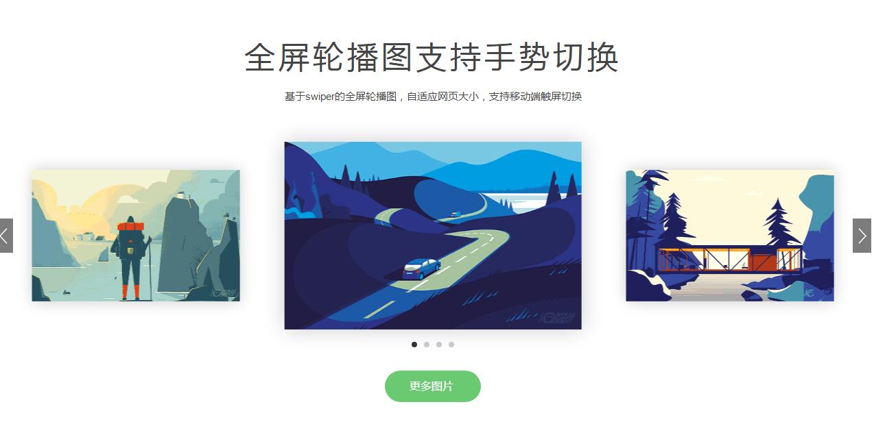 swiper全屏自适应图片滑动切换特效源码-A8源码网
