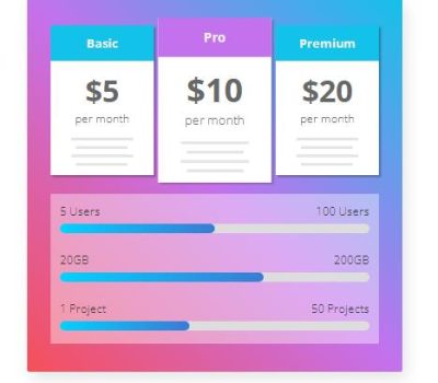 CSS3鼠标悬停项目价格表内容TAB切换特效代码-A8源码网