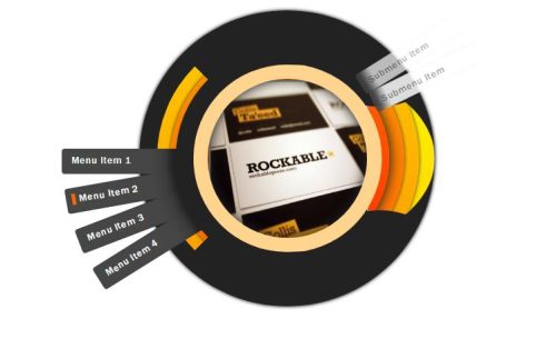 CSS3圆形对角导航菜单代码-A8源码网