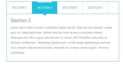 蓝色清爽美观的Bootstrap线条选项卡代码-A8源码网