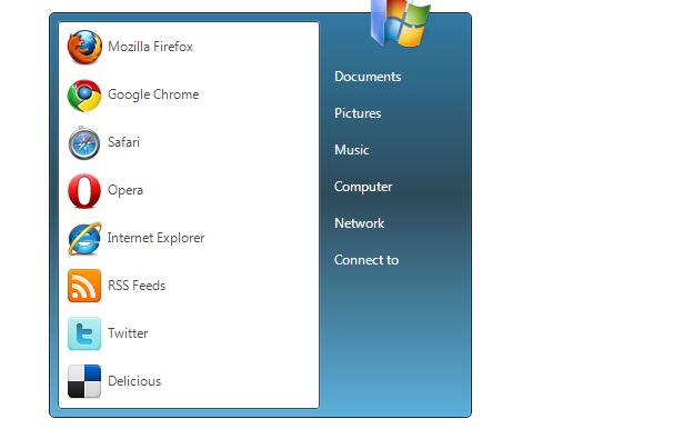 图片[1]-CSS3仿Windows7的开始菜单代码-A8源码网