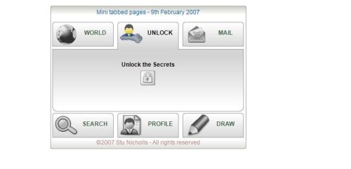 纯CSS实现的Mini Tabbed Pages雅虎TAB效果源码-A8源码网