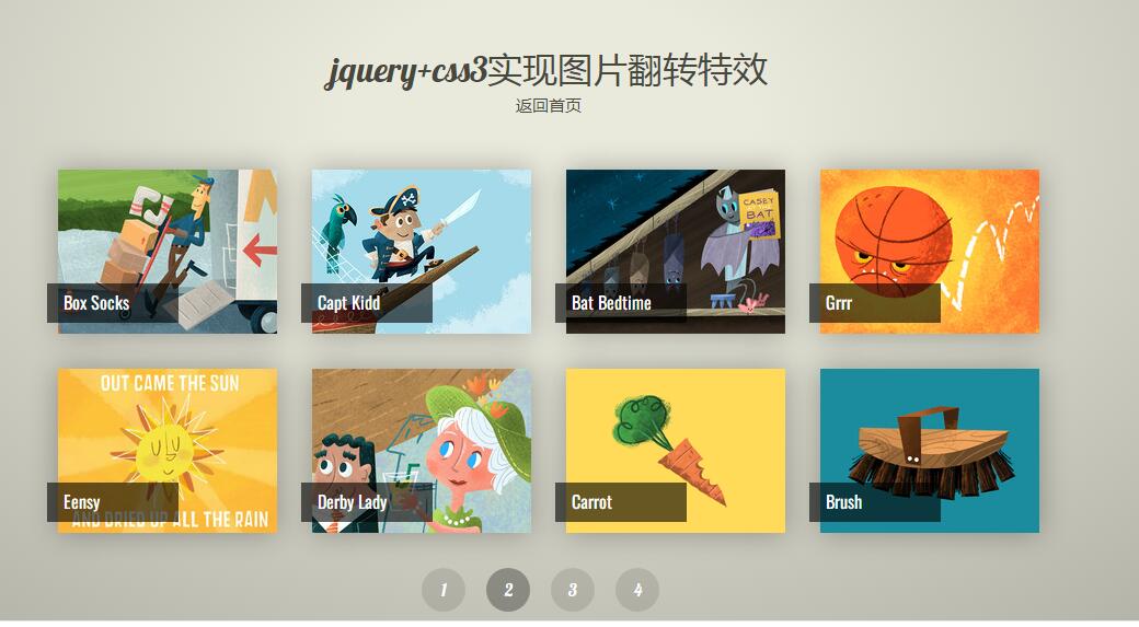 图片[1]-jquery+css3实现图片翻转特效代码-A8源码网