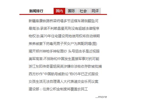 图片[1]-HTML+CSS实现的滑动门选项卡代码-A8源码网