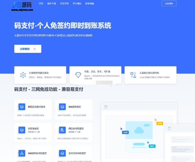 最新码支付个人免签支付系统源码-三网免挂版本 兼容易支付-A8源码网