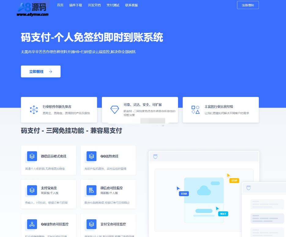 图片[1]-最新码支付个人免签支付系统源码-三网免挂版本 兼容易支付-A8源码网