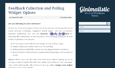 Free Minimal Wordpress Theme